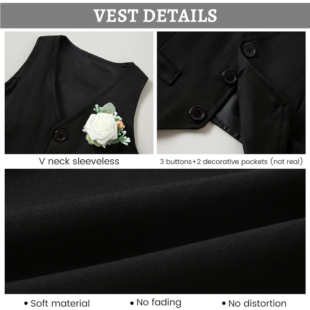 Sanmio Baby Boys Suit Black 0-3 months - Picture 7 of 9